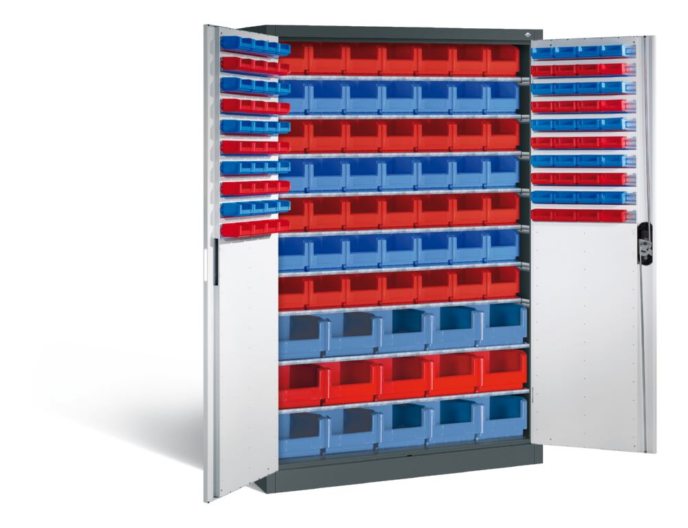 Produktbild C+P Werkstattschrank Serie 89 1950 x 1200 x 500 mm anthrazit lichtgrau bild 2