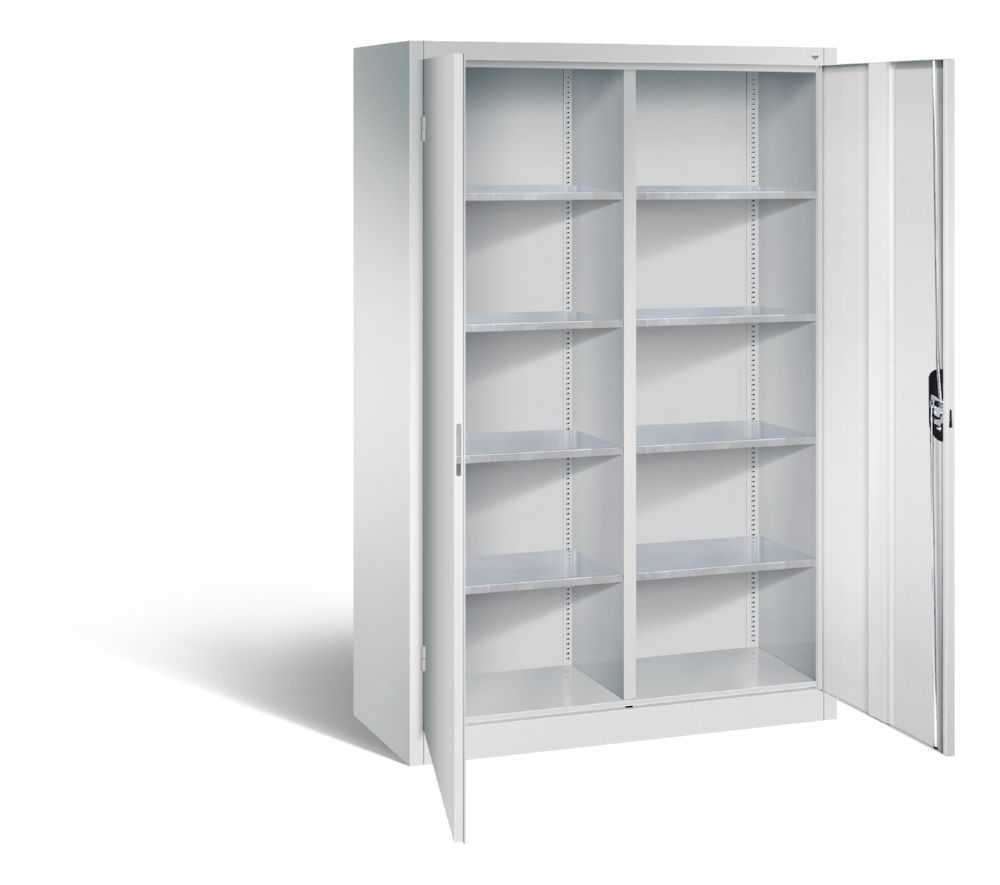 Produktbild C+P Stahl Werkstattschrank 10 Fächer Flügeltüren lichtgrau 1200 x 500 x 1950 mm