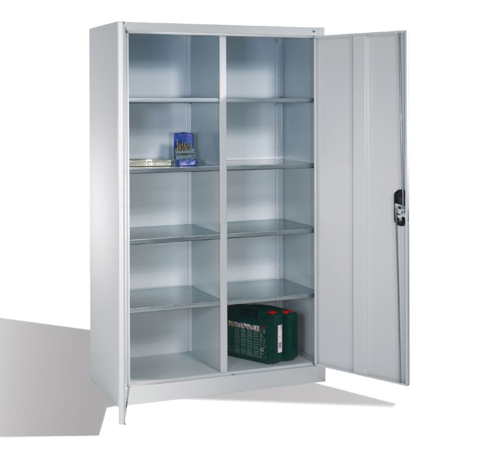 Produktbild C+P Werkstattschrank 10 Fächer 2 Innenabteile lichtgrau 1200 x 500 x 1950 mm bild 3
