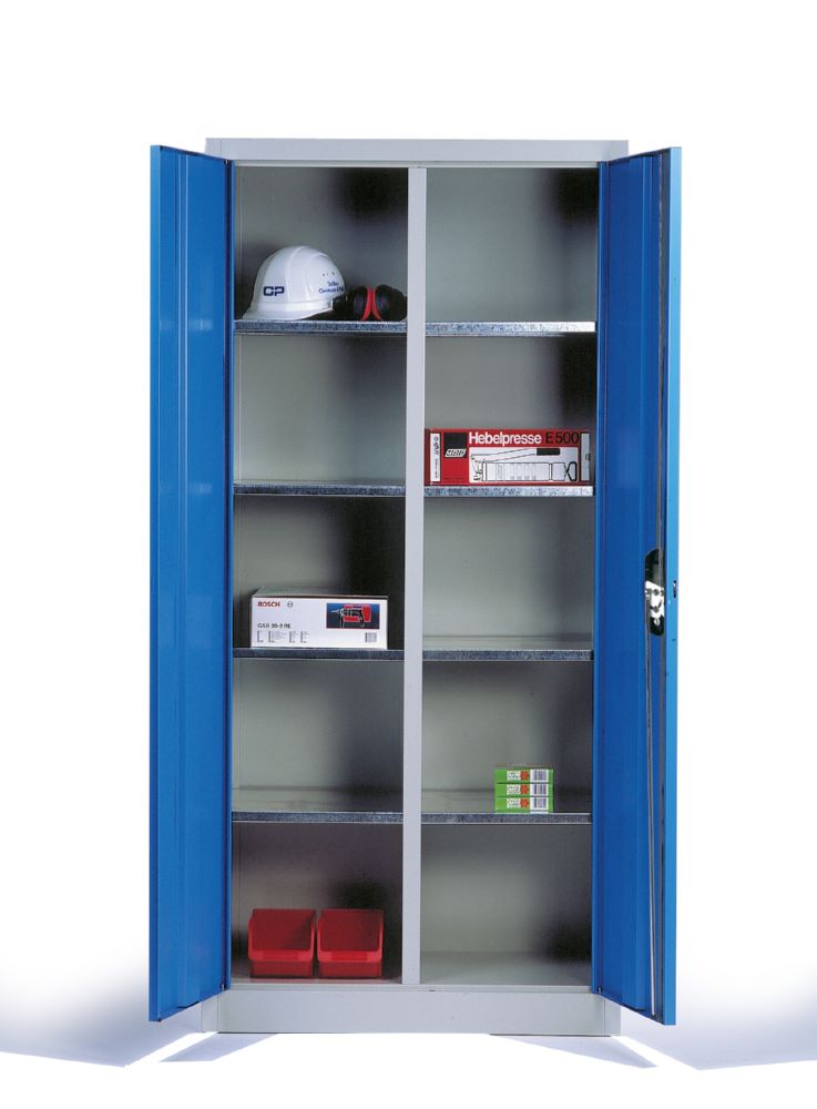 Produktbild C+P Werkstattschrank Serie 89 10 Fächer enzianblau 930 x 500 x 1950 mm bild 3