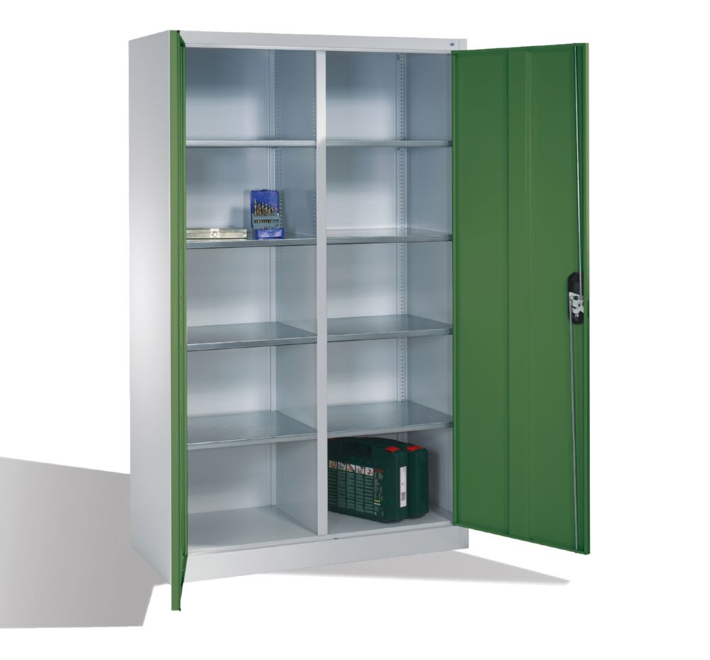 Produktbild C+P Werkstattschrank 10 Fächer 2 Innenabteile resedagrün 1200 x 500 x 1950 mm bild 3