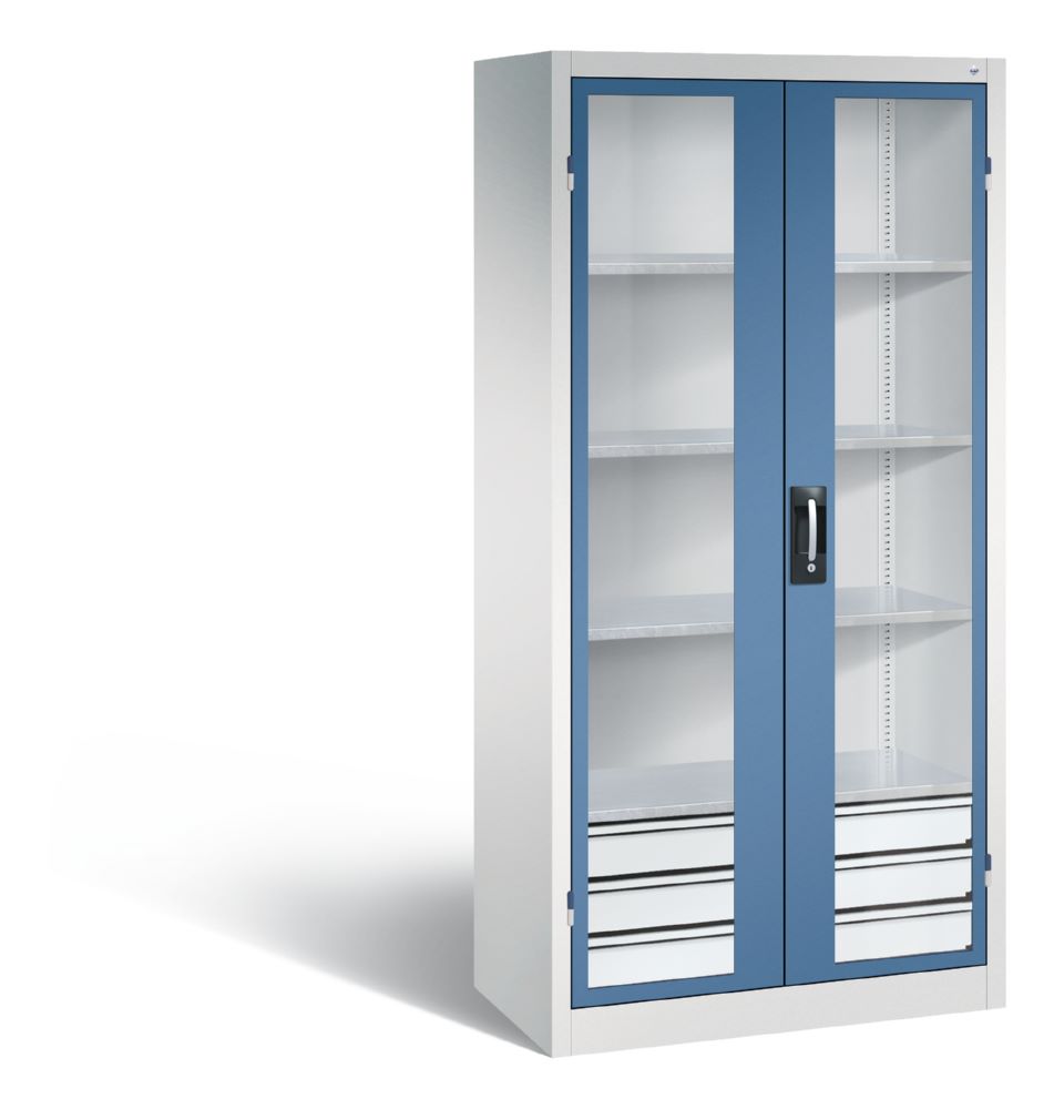 Produktbild C+P Werkstattschrank mit Fenster und Schubladen 1950 x 930 x 500 mm