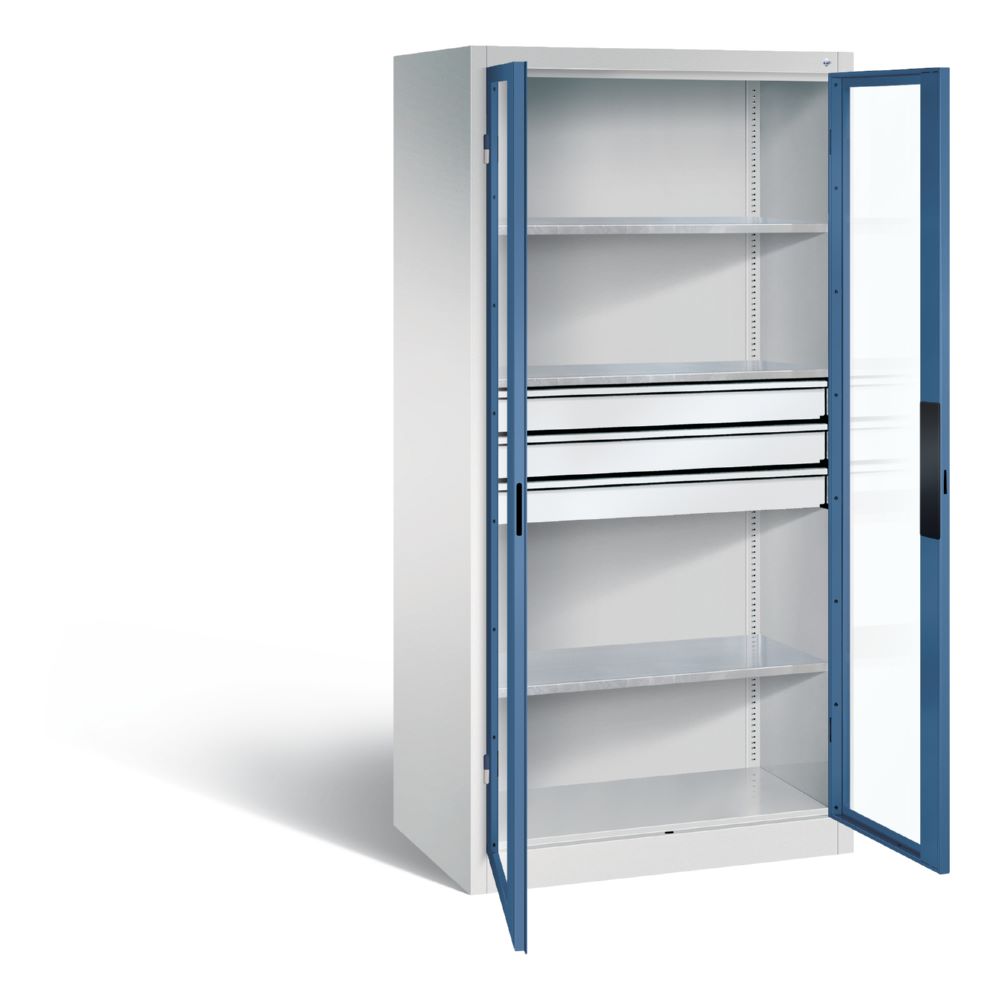Produktbild C+P Werkstattschrank mit Fenster und Schubladen 1950 x 930 x 600 mm bild 2