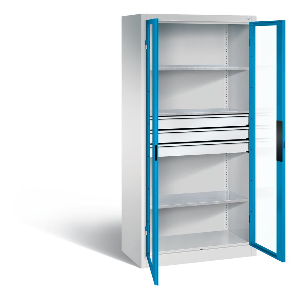 Produktbild C+P Werkstattschrank Serie 89 mit Fenster und Schublaude 1950 x 930 x 500 mm bild 2