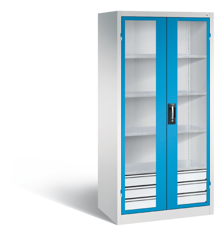 Produktbild C+P Werkstattschrank mit Fenster und Schubladen 1950 x 930 x 600 mm