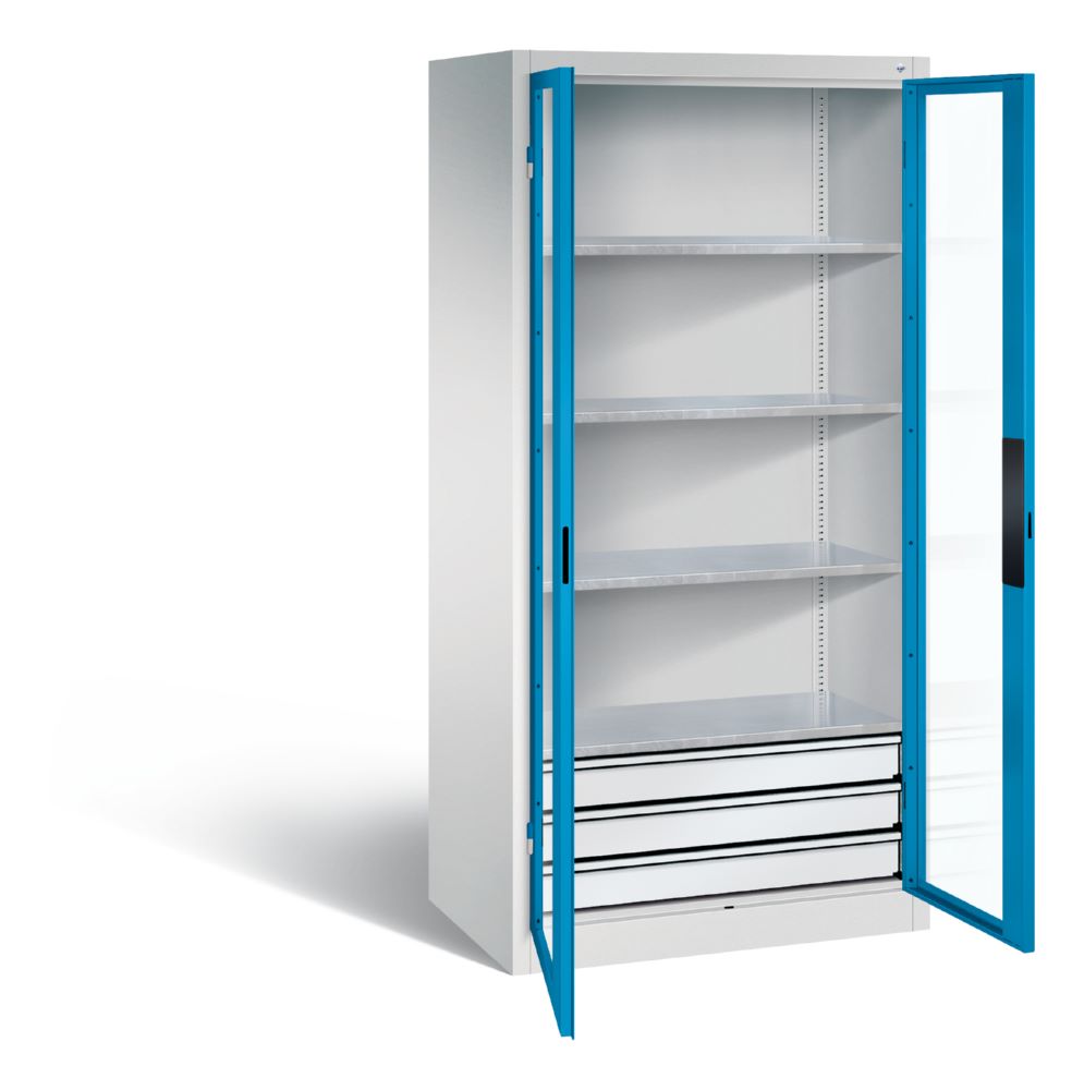 Produktbild C+P Werkstattschrank mit Fenster und Schubladen 1950 x 930 x 600 mm bild 2