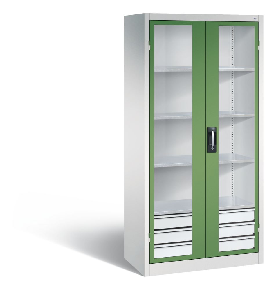 Produktbild C+P Werkstattschrank mit Fenster und Schubladen 1950 x 930 x 500 mm