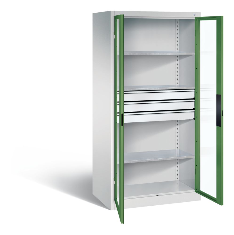 Produktbild C+P Werkstattschrank Serie 89 mit Fenster und Schubladen 1950 x 930 x 600 mm bild 2