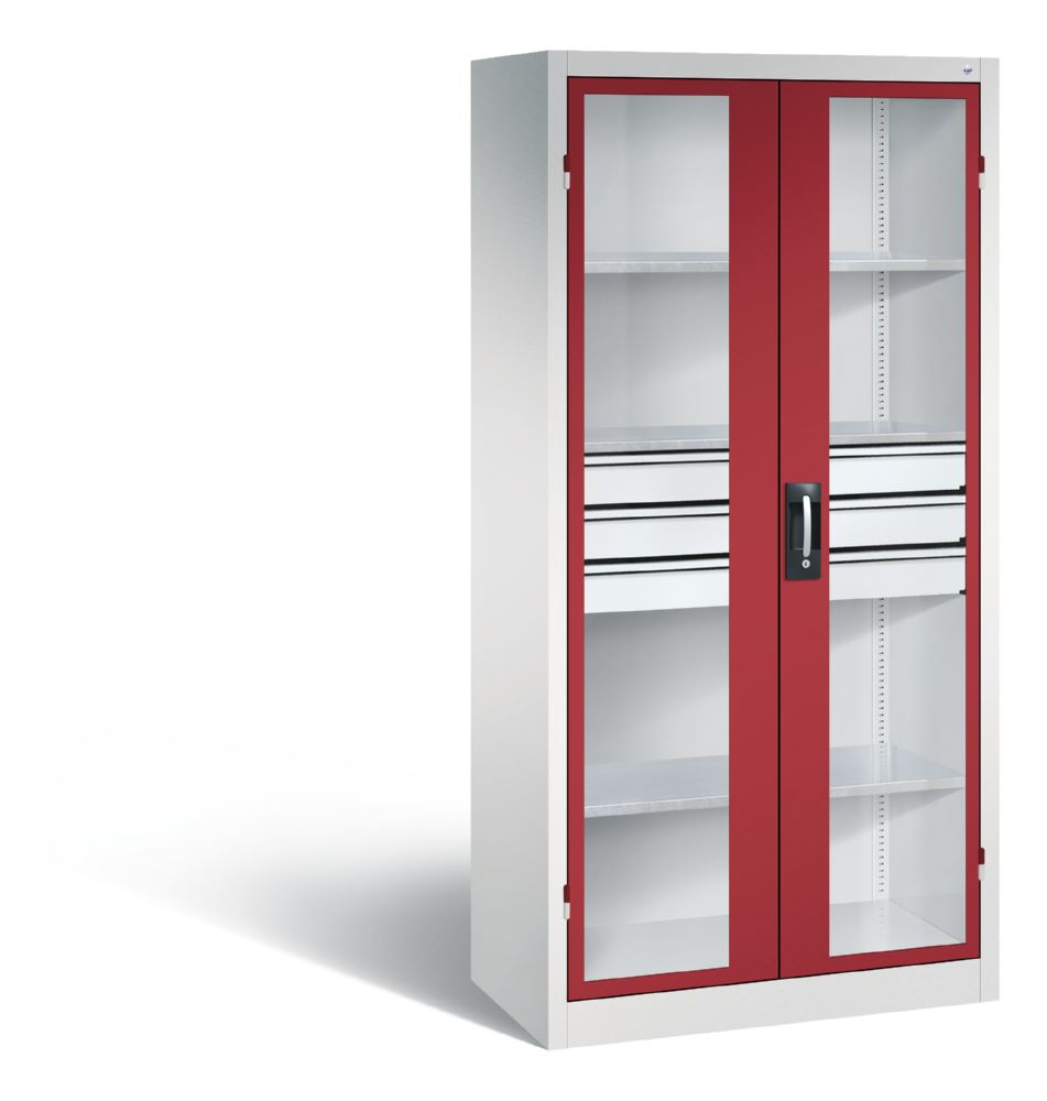 Produktbild C+P Werkstattschrank mit Fenster und Schubladen 1950 x 930 x 500 mm