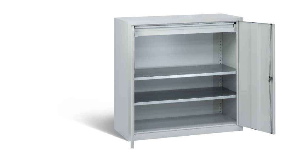 Produktbild C+P Werkstattschrank in lichtgrau 2 Einlegeböden 1000 x 500 x 1000 mm bild 2