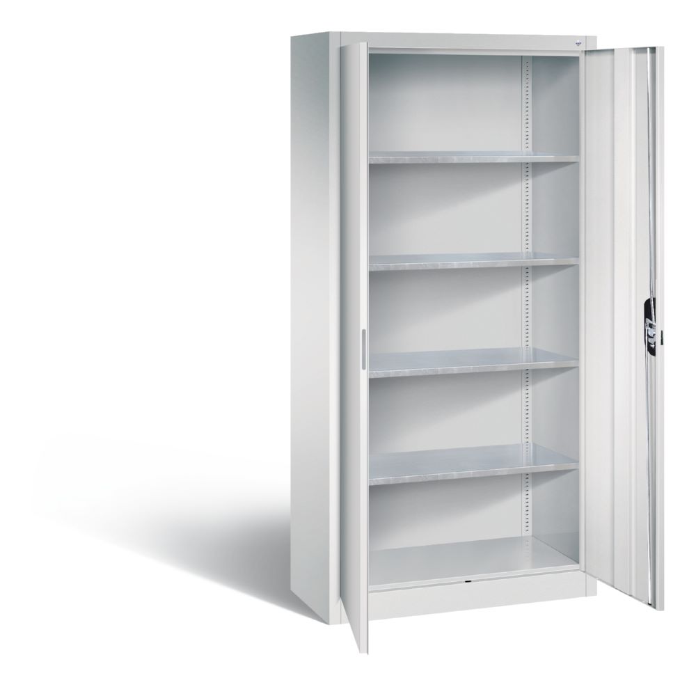 Produktbild C+P Werkstattschrank Flügeltüren in hellgrau 930 x 400 x 1950 mm bild 2