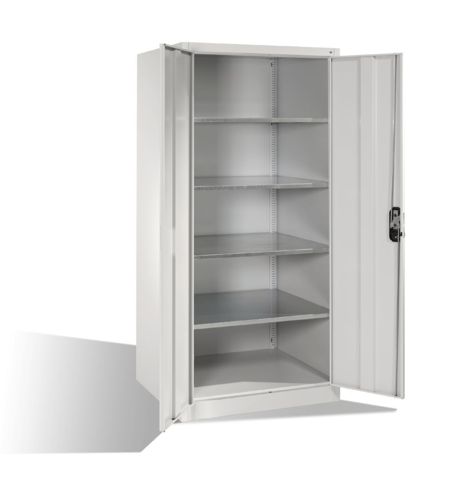 Produktbild C+P Werkstattschrank 4 verzinkte Stahlböden lichtgrau 930 x 800 x 1950 mm bild 2