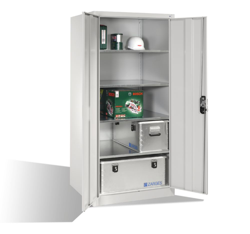 Produktbild C+P Werkstattschrank 4 verzinkte Stahlböden lichtgrau 930 x 800 x 1950 mm bild 3