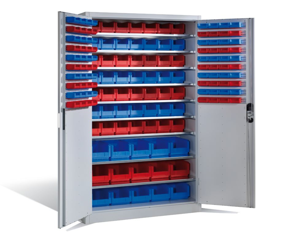 Produktbild C+P Werkstattschrank Serie 89 1950 x 1200 x 500 mm in lichtgrau bild 2