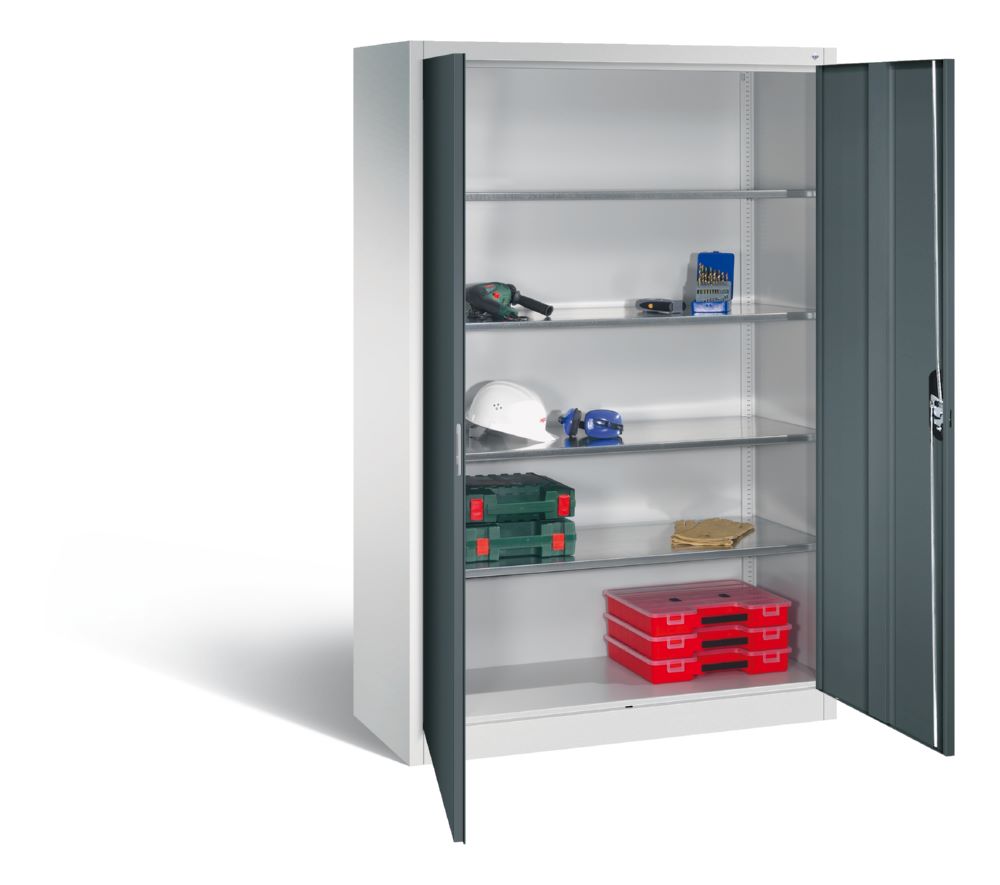 Produktbild C+P Werkstattschrank aus stabiler Stahlkonstruktion anthrazit 1200 x 500 x 1950 mm bild 3