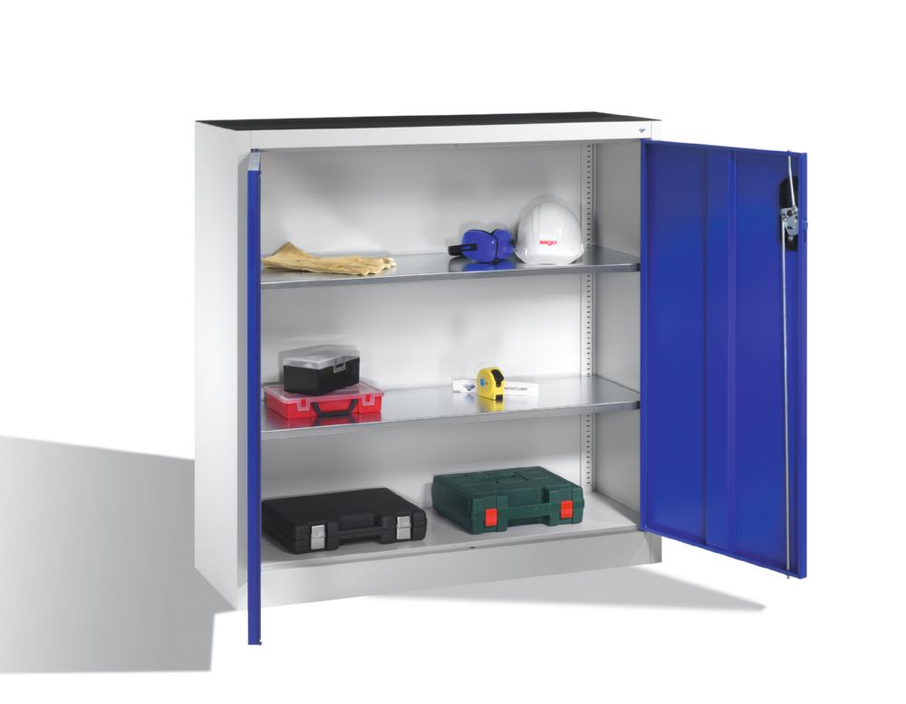 Produktbild C+P Werkstattschrank 2 flexible Fachböden enzianblau 1200 x 400 x 1200 mm bild 3