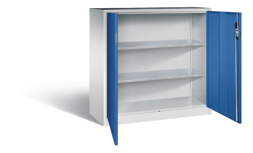 Produktbild C+P Werkstattschrank mit Flügeltüren in enzianblau 1200 x 500 x 1200 mm bild 2