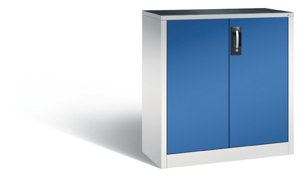 Produktbild C+P Werkstattschrank mit Zylinderschloss enzianblau grau 930 x 400 x 1000 mm