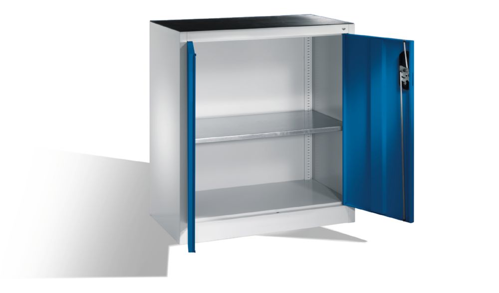 Produktbild C+P Werkstattschrank mit Zylinderschloss enzianblau grau 930 x 400 x 1000 mm bild 2