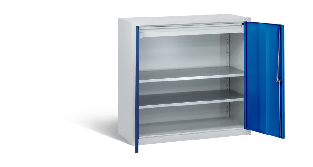 Produktbild C+P Werkstattschrank 2 Einlegeböden enzianblau 1000 x 500 x 1000 mm bild 2