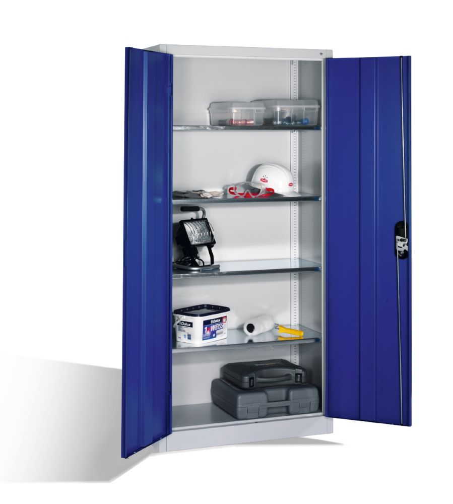 Produktbild C+P Werkstattschrank Flügeltüren in enzianblau 930 x 400 x 1950 mm bild 3