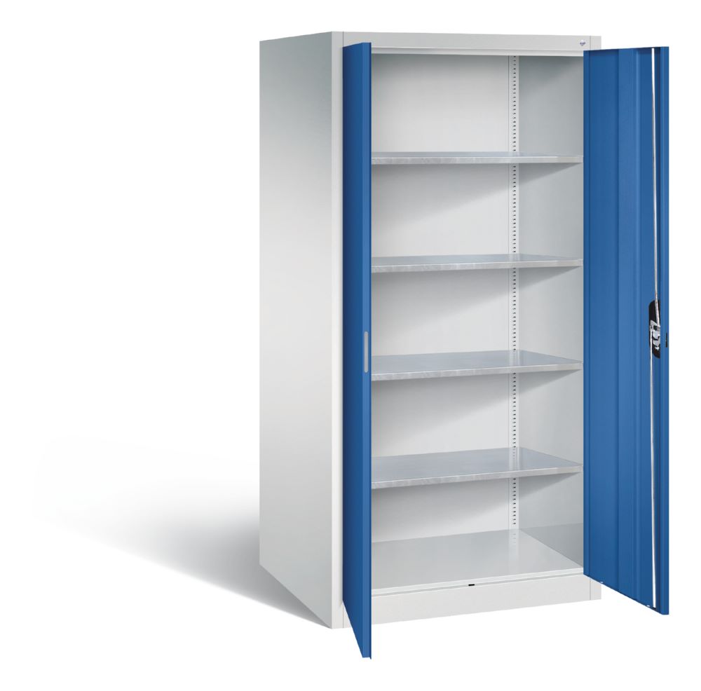 Produktbild C+P Werkstattschrank 4 verzinkte Fachböden enzianblau 930 x 800 x 1950 mm bild 2