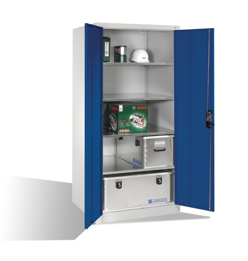 Produktbild C+P Werkstattschrank 4 verzinkte Fachböden enzianblau 930 x 800 x 1950 mm bild 3