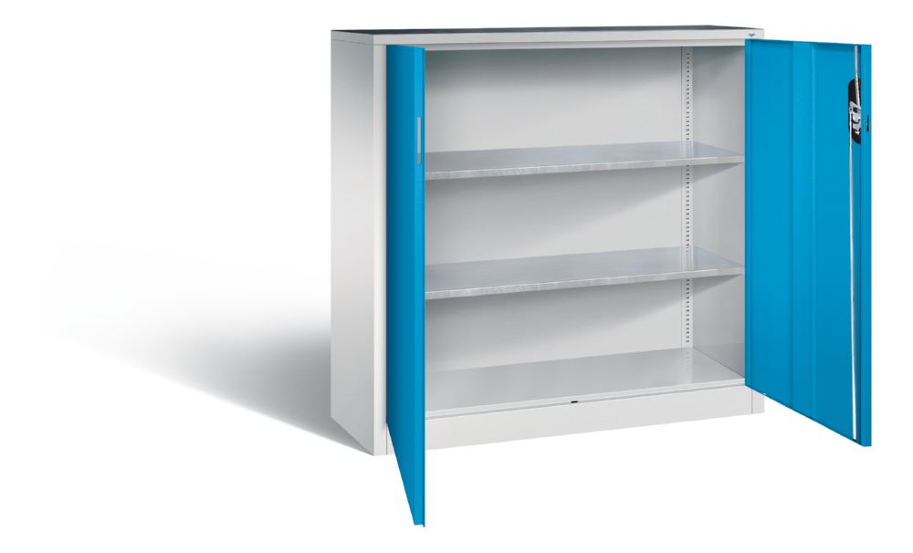 Produktbild C+P Werkstattschrank 2 flexible Fachböden lichtblau 1200 x 400 x 1200 mm bild 2