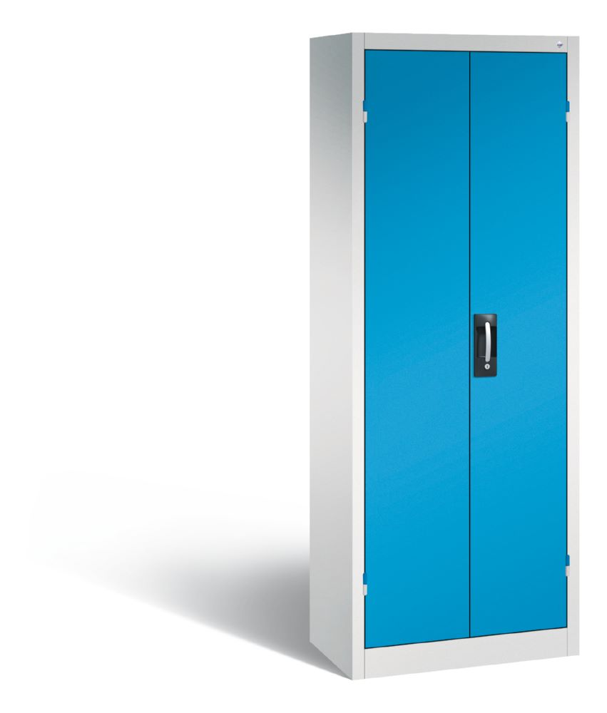 Produktbild C+P Werkstattschrank mit Zylinderschloss lichtblau 700 x 400 x 1950 mm