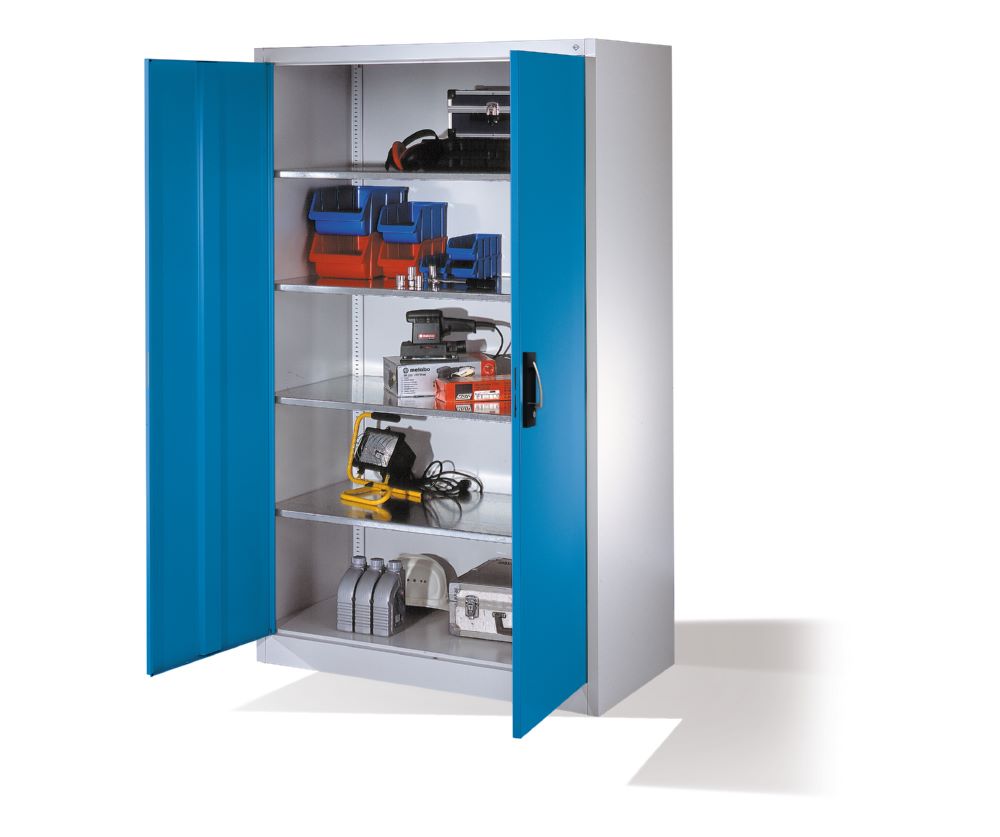 Produktbild C+P Werkstattschrank mit 3 Riegelverschluss lichtblau 1200 x 600 x 1950 mm bild 3