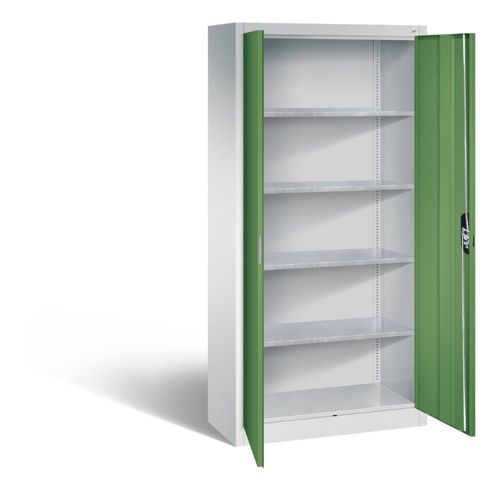 Produktbild C+P Werkstattschrank Flügeltüren in resedagrün 930 x 400 x 1950 mm bild 2