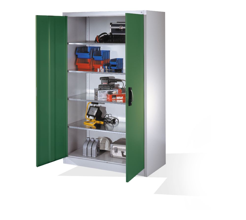 Produktbild C+P Werkstattschrank mit 3 Riegelverschluss resedagrün 1200 x 600 x 1950 mm bild 3