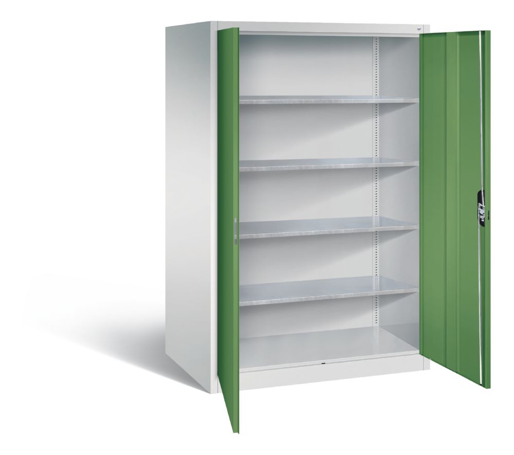 Produktbild C+P Werkstattschrank 1950 x 1200 x 800 mm lichtgrau resedagrün bild 2