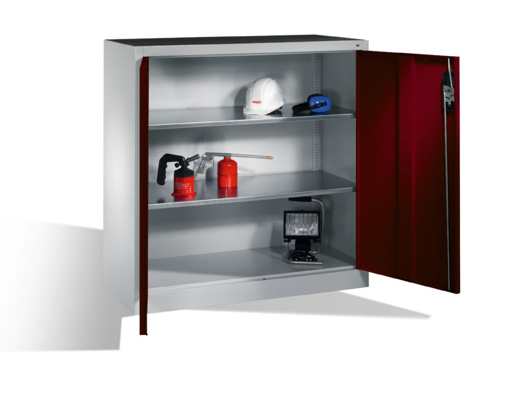 Produktbild C+P Werkstattschrank 2 flexible Fachböden rubinrot 1200 x 400 x 1200 mm bild 3