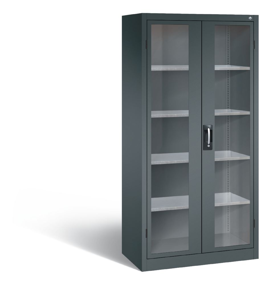 Produktbild C+P Werkstattschrank mit Fenstertüren anthrazit 930 x 500 x 1950 mm