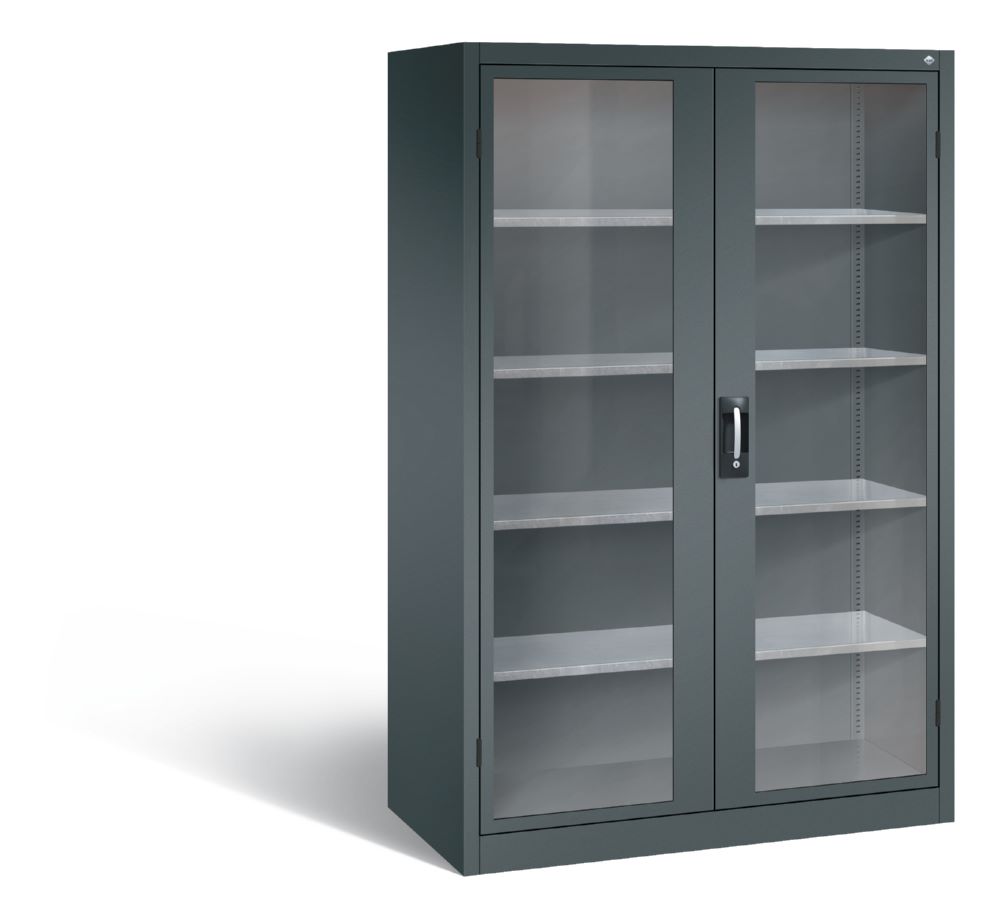 Produktbild C+P Werkstattschrank mit Fenster H 1950 x B 1200 x T 600 mm anthrazit