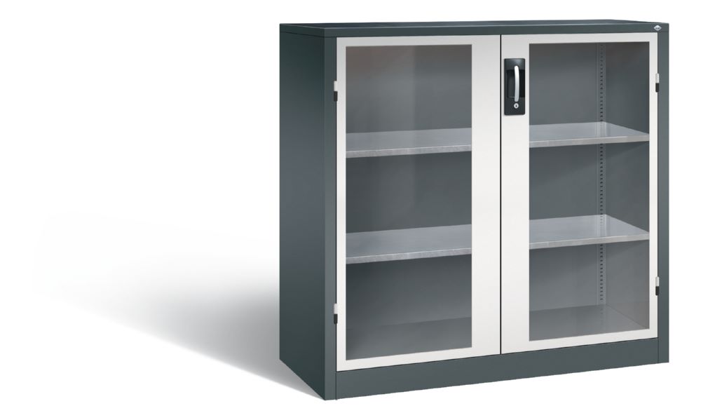 Produktbild C+P Werkstattschrank Serie 89 mit Fensterrahmen in lichtgrau 1200 x 500 x 1200 mm