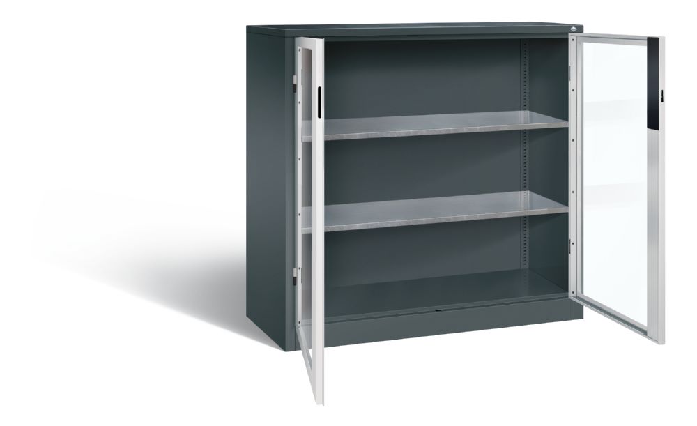 Produktbild C+P Werkstattschrank Serie 89 mit Fensterrahmen in lichtgrau 1200 x 500 x 1200 mm bild 2