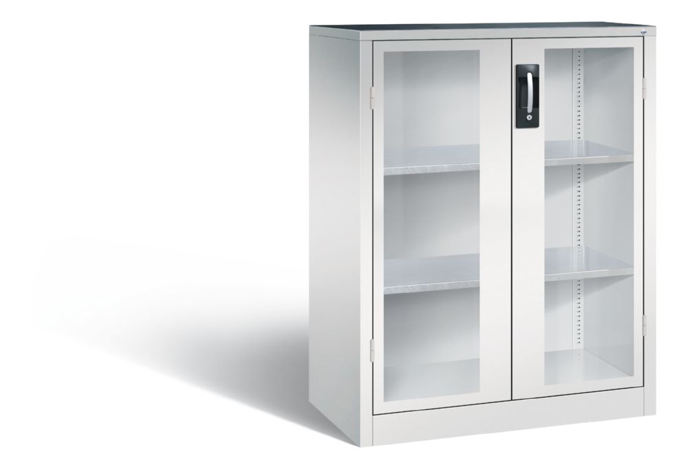 Produktbild C+P Werkstattschrank mit Fenstertüren lichtgrau 930 x 500 x 1200 mm