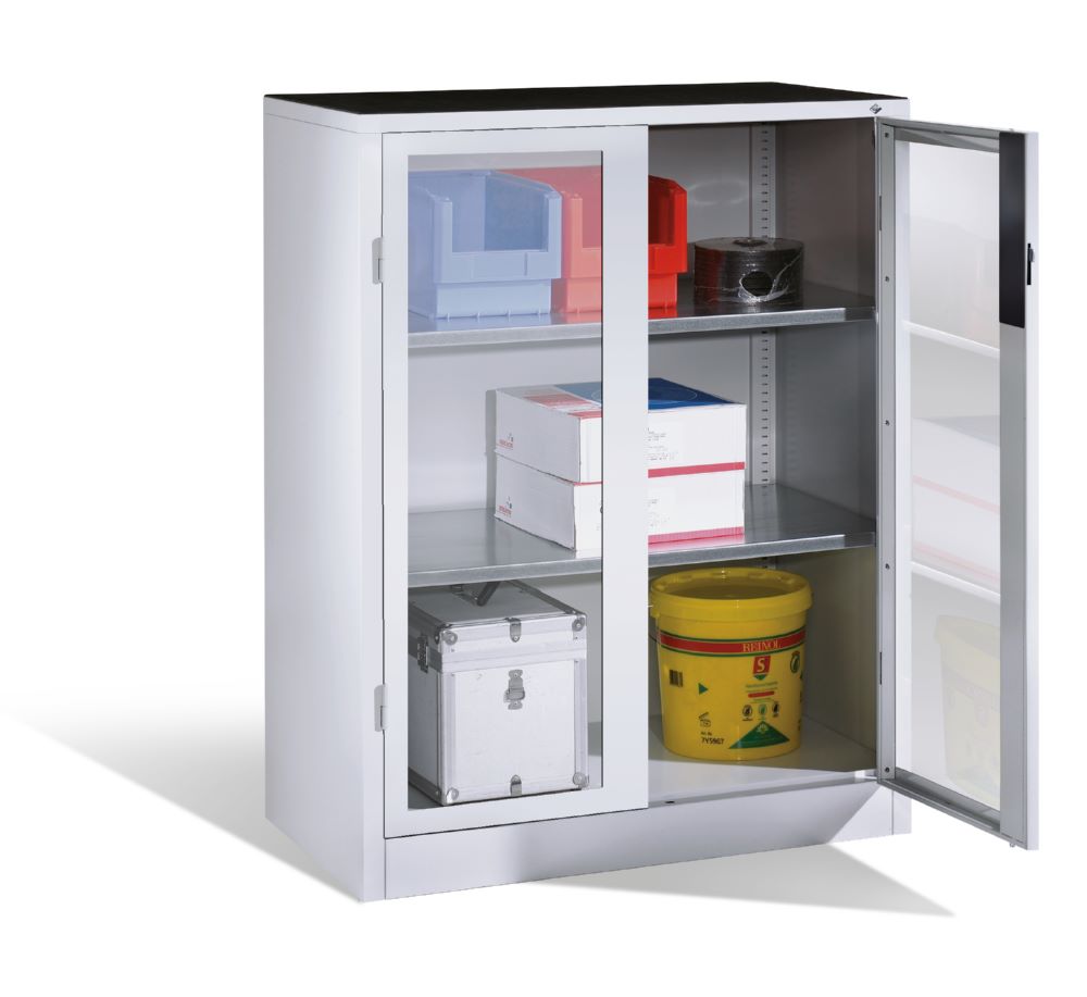 Produktbild C+P Werkstattschrank mit Fenstertüren lichtgrau 930 x 500 x 1200 mm bild 3