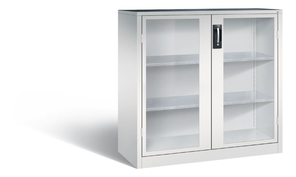 Produktbild C+P Werkstattschrank Serie 89 mit 2 Fenstertüren lichtgrau 1200 x 500 x 1200 mm