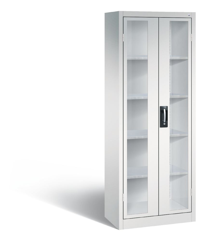 Produktbild C+P Werkstattschrank mit Fenstertüren lichtgrau 700 x 400 x 1950 mm