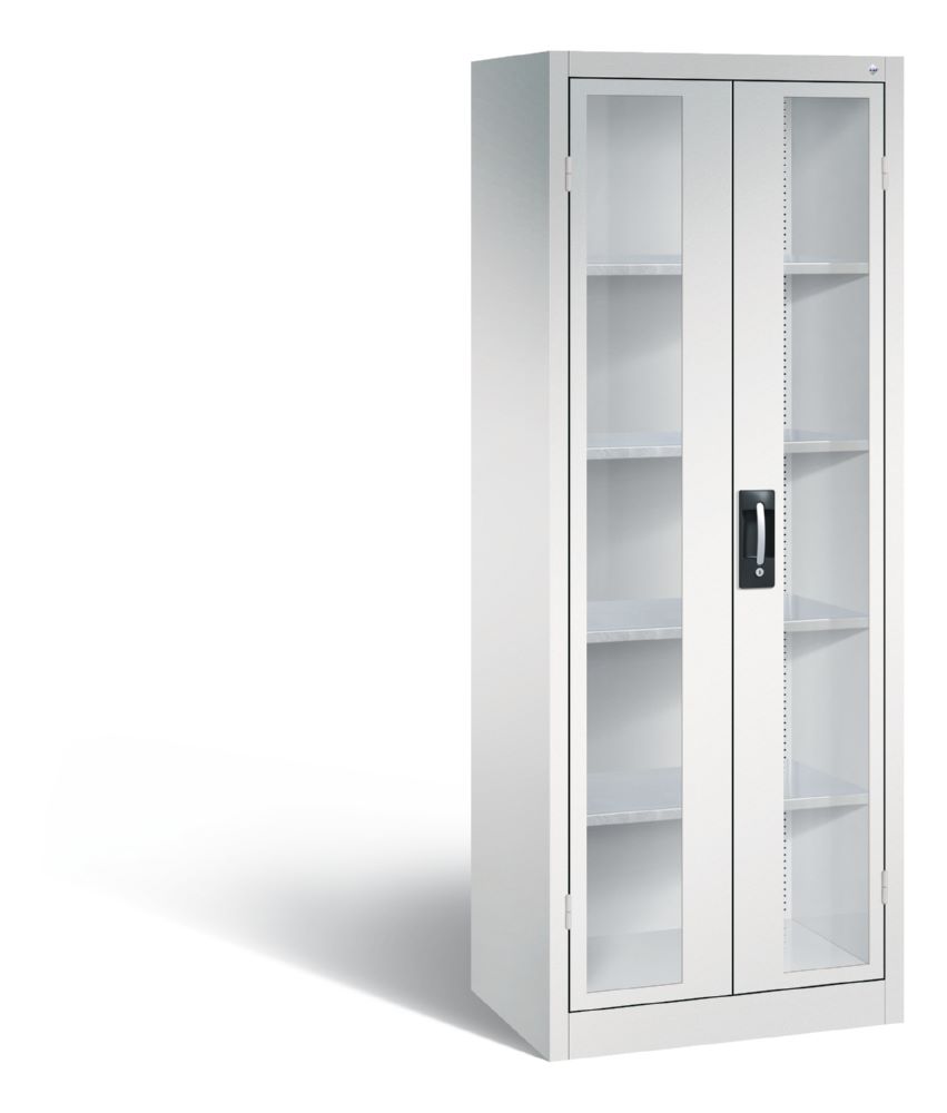 Produktbild C+P Hoher Werkstattschrank mit Fenster lichtgrau 700 x 500 x 190 mm