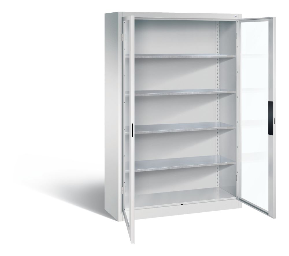 Produktbild C+P Stahl Werkstattschrank mit Fenstertüren lichtgrau 1200 x 400 x 1950 mm bild 2