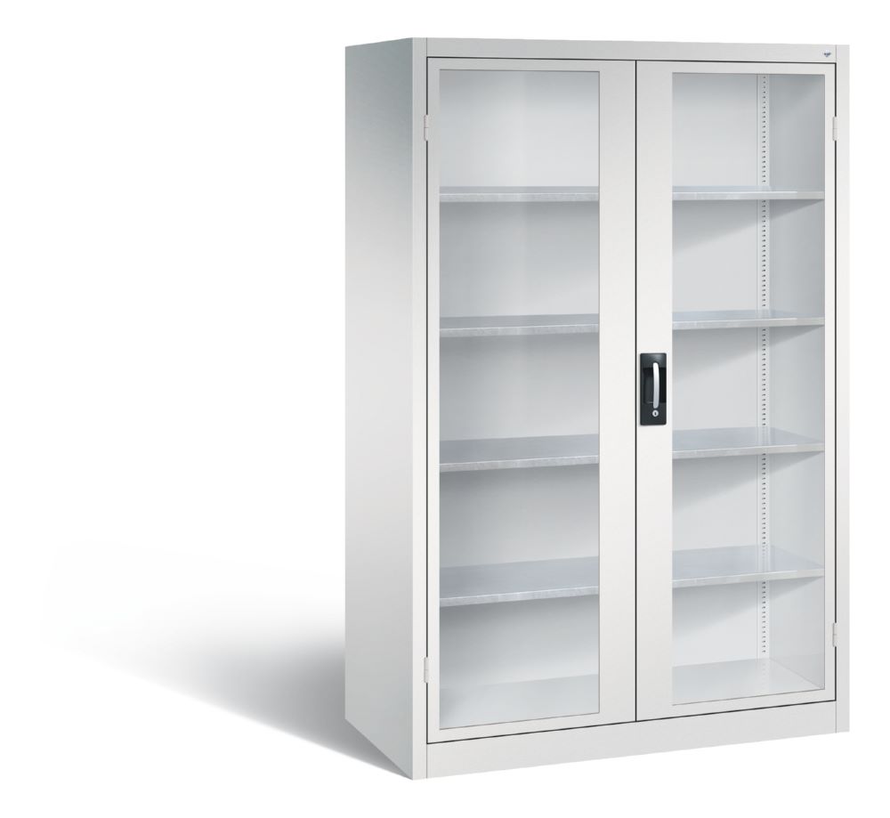 Produktbild C+P Werkstattschrank Serie 89 mit Fenster H 1950 x B 1200 x T 600 mm in lichtgrau