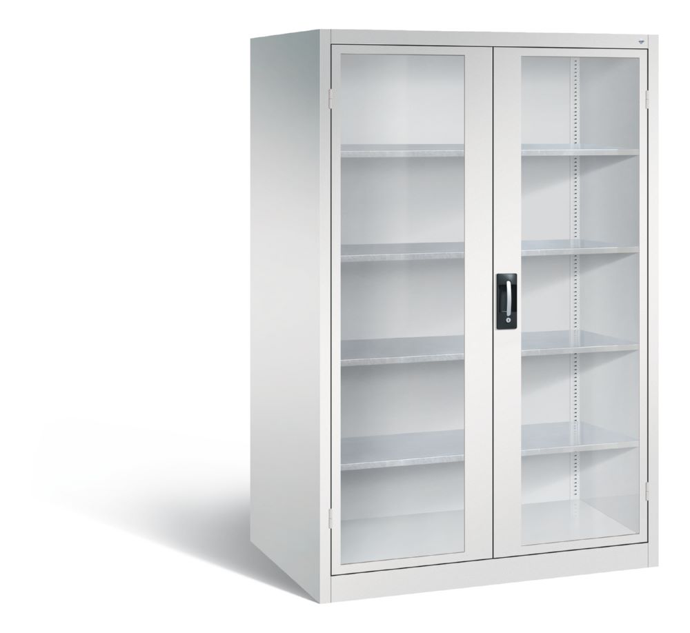 Produktbild C+P Werkstattschrank mit Fenster 1950 x 1200 x 800 mm in lichtgrau