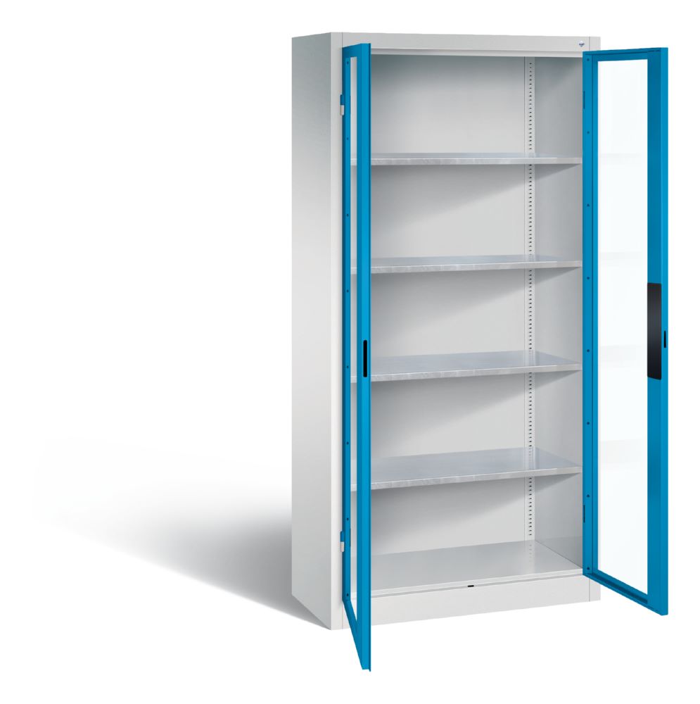 Produktbild C+P Werkstattschrank mit Fenster in lichtblau 930 x 400 x 1950 mm bild 2