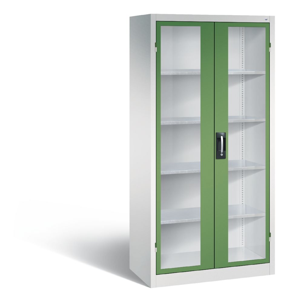 Produktbild C+P Werkstattschrank mit Fenstertüren resedagrün 930 x 500 x 1950 mm