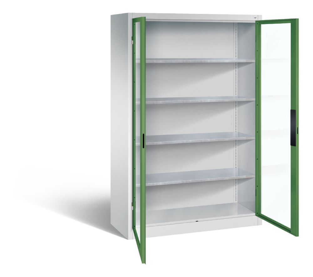 Produktbild C+P Großer Werkstattschrank mit Sichtfenster resedagrün 1200 x 500 x 1950 mm bild 2