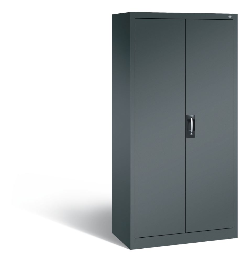 Produktbild C+P Flügeltürenschrank mit Garderobenteil dunkelgrau 930 x 500 x 1950 mm